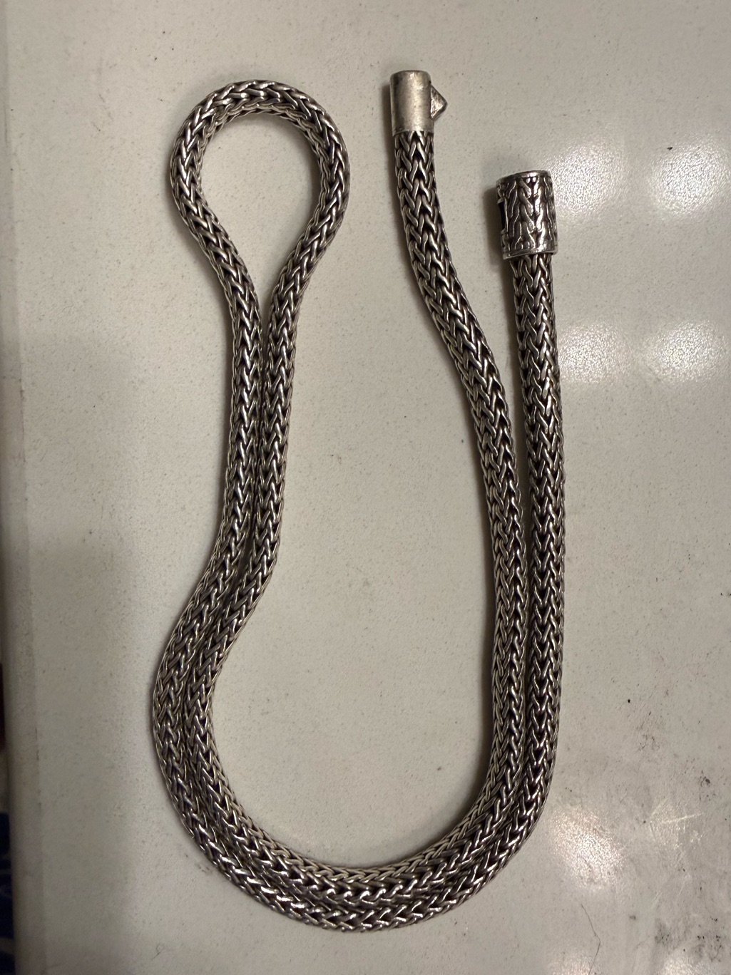 Authentic John Hardy Classic Chain Necklace 19” Sterling Silver 925 Woven Chain
